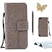 Produktbild Motorola Moto X Play Hülle, TOUCASA® Vintage/Retro Bookstyle Lederhülle Handyhülle PU Leder Flip Tasche Case Niedlich Katzen und Bäume Muster mit Stand-Funktion Kredit Kartenfächer und Magnetverschluss Brieftasche Tasche Wallet Case für Motorola Moto X Play + 1 x Eingabestift + 1 x Glitzer Staub Stecker, Grau