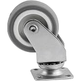 Badem10 Mobilya Ofis Koltuk Tekeri Vidalı Y&uuml;k Taşıma Alışveriş Sepeti Tablalı Teker 50 MM x 20 mm GRİ