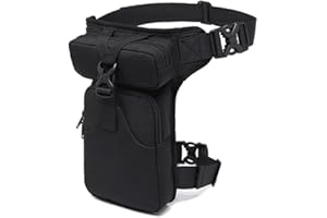 Eshow Marsupio da Gamba, Borsa Cosciale per Uomo Donna, Borsello Tattico per Moto Trekking Escursioni Sportivo Viaggio