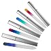 Bona Fide Beauty Crystal Nail Files - 4 Tricolor Czech Glass Nail Files with Cases - Best Glass Nail Files for Nail Care - Great Fingernail Files for Fingernail Strengthener - File Nails Effortlessly