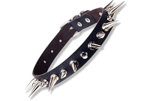 OUDQFCJ Gothic Choker Spikes Studded Choker PU Leather Collar Women's Punk Choker Black Choker Simple
