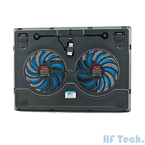 HFTEK® 2 Lüfter cooling Pad Kühlpad bis 15 zoll USB Laptop Notebook Netbook OVP Neu (HFCPX2) - 5