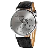 New Trend Unisex Armbanduhr Damen-Uhr Herren-Uhr Analog Quarzwerk Leder-Armband Chronograph mit Dornschließe La Bohème