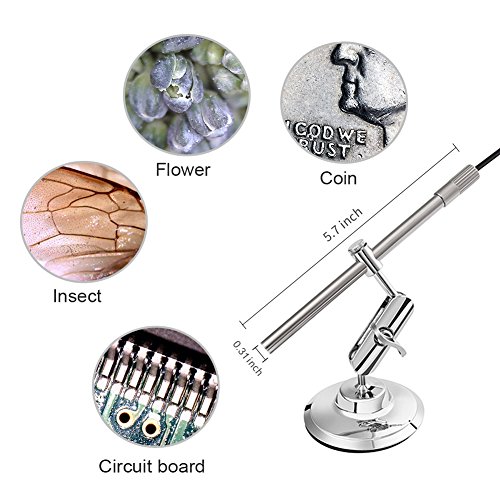 USB Mikroskope,Teslong Android Handheld USB Digital Mikroskop 200 facher VergrÃ¶ÃŸerung IP67 Wasserdichte Inspektionskamera mit , 6 LEDs, UnterstÃ¼tzung Android OTG Smartphone PC