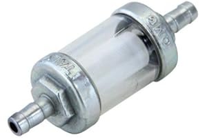 CITOMERX OMG Benzinfilter Kraftstofffilter 6mm Aluminium mit Schauglas kompatibel mit Mofa Moped Mokick Roller Hercules Zündapp Kreidler Puch