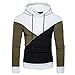 Produktbild MEIbax Herren Langarm Patchwork Hoodie Kapuzenpullover Sweatshirts Pullover Top Sportswear Shirt Oberteile
