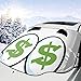 Produktbild New Shorts Green Dollar Signs In Big Cartoon Eyes Greed for Money Penny Pincher Car Front Windshield Cover Foldable Sunshade Fits Most Cars, Trucks, SUV's