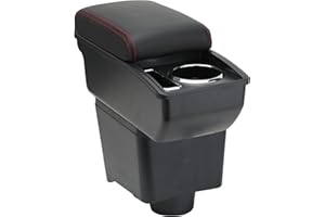 OYHCM Car Armrest for VW Polo 9N 3 2002-2009 Armrest Car Accessory Centre Armrest with Storage Space Adjustable Easy Assembly