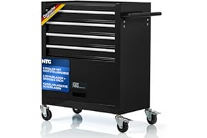‎NTG NTG Werkstattwagen 4 Schubladen + großes Fach - leer - Kugelgelagerte Schubladen - Transportsicherung - 2 Rollen m. Feststellbremse - Werkzeugwagen - PERFEKTE WERKSTATTORGANISATION
