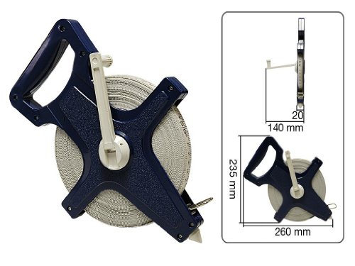 Maßband 50m Fiberglass Rollbandmaß Bandmaß 3165