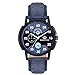 LimeStone Mr. Denim Round Casual Analog Blue Strap & Multicolour Dial Men