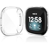 KIMILAR 2 Stücke Schutzhülle Kompatibel mit Fitbit Sense/Versa 3 Hülle, (Nicht für Versa/Versa 2) Vollständige Abdeckung Weic