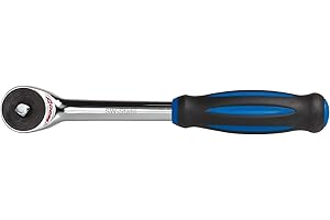 SW-Stahl 05714L Umschaltknarre 1/4 Zoll I feinverzahnt mit 60 Zähnen I Drehgriffantrieb I Chrom-Vanadium-Stahl