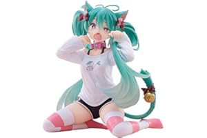 Zhongkaihua Miku Figura de PVC de Gata Cutenia Miku Sentada para Fans del Anime