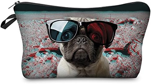 Smallbox Cute Funny Cute Girls Series Funny Life 3D Printing Cosmetic Bag Pencil Case (Fashion Pug)