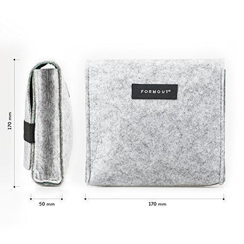 FORMGUT   Filz Aufbewahrungstasche  T  schchen  kleine Zubeh  rtasche f  r Accessoires  Maus Mouse  Handy  HDD  Kabel  Netzteil  Schminke  Kosmetik  W