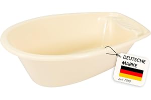 Heless 922 – dockbadkar i beige, storlek ca 41 x 23 x 13 cm, bra badkul för dockor