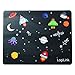 Produktbild LogiLink ID0148 Glimmer Mauspad, "Little Planet" Design mit Stark Haftenden Antirutschpunkte auf Unterseite schwarz