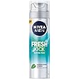 NIVEA MEN Fresh Kick Shaving Foam (200ml), Refreshing Shaving Foam, Shaving Foam for Men Infused with Mint & Cactus Water, Mens Shaving Foam