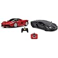 RASTAR La Ferrari Remote Control Car, 1:24 Scale RC for Kids, Red Toy & Lamborghini Aventador Official Licensed With Working Lights