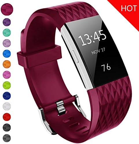 Fitbit Charge 2 Strap,Fitbit Charge 2 Wrist Strap Yometome TPU Soft Accessories Classic Fitness Bands Replacement Wrist Straps for Fitbit Charge 2 Watchband