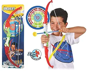 S SHREE SAI GRAPHIC Archery Bow and Arrow Toy Set with Target Board, 3 Suction Cup Arrow for Kids, Target Board Game for Kids | Birthday Christmas Gifts for Age 3 4 5 6 7 8 9 10 Years Boys Girls