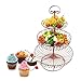 Produktbild Là Vestmon Dreischichtiger Rosen-Goldfarbe-Runder Metallkuchen-Frucht-Nachtisch-Stand