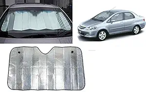 Autopearl Collapsible Mesh Foldable Auto Front / Rear Window Sun Shade Car Windshield For Honda City ZX (130 * 60 Cm_Silver)