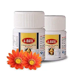 KAMALAHAR K-MATIC Capsules For For Joint Pain and Arthritis | Ayurvedic Pain Relief Joint, Back, Neck, Shoulder & Muscular Pain - 30 capsules X 3 Bottles (For 3 week, Quater Course)