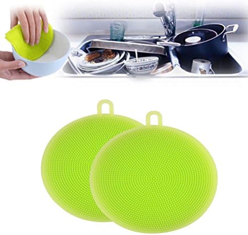 Vanyda, silicone sponge scrubber for kitchen/bathroom, skin tool, for washing, household, cleaning, wipes kit #2