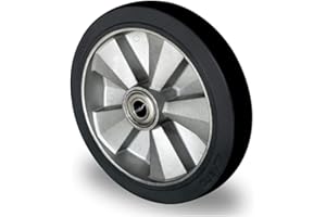 ARTIST UNKNOWN Rubber Wheel 200 mm for Pallet Truck with Ball Bearing Bore 20 (200-20-40)