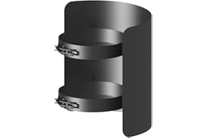 FERRO LUX Ofenrohr - Strahlungsschutz; 250 mm Länge und 150mm Durchmesser, schwarz