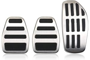 ‎LFOTPP LFOTPP Kompatibel mit Renaul-t Clio 5 / Captur 2 / Arkana/Kadjar/Koleos/Dacia Duster [Schaltgetriebe] Pedale Abdeckung, Aluminiumlegierung Anti-Rutsch Gaspedal Bremspedal Pedalkappen