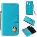 Produktbild HuaWei P20 Lite Hülle,Alfort HuaWei P20 Lite Schutzhülle, Simulations Retro Ledertasche Wallet Lederhülle PU Leder Tasche Case Cover für HuaWei P20 Lite Smartphone (Himmelblau)