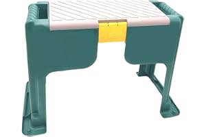 Grüner Jan Gartenhocker mit Staufach Kniebank Sitzbank Arbeitshocker Kniestuhl Knieschutz
