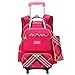 Produktbild Kinder Trolley Rucksack Schul Rucksack - Kindergepäck Reisegepäck Rolling Schulranzen Kinderkoffer Tasche für Mädchen Jungen Lässig Wasserdicht Kindertrolley Gepäck