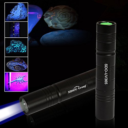 Sidiou Group 5w UV365 nm Taschenlampe Mini Straight Taschenlampe UV LED Ultraviolett Taschenlampe (Kit) (UV365) - 6
