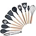 Produktbild WUYASTA Küchen Utensilien Set 11 Stück Silikon-Küchengeräte Hitzebeständig Kochbesteck Hervorragende Haltbarkeit (Schwarz)