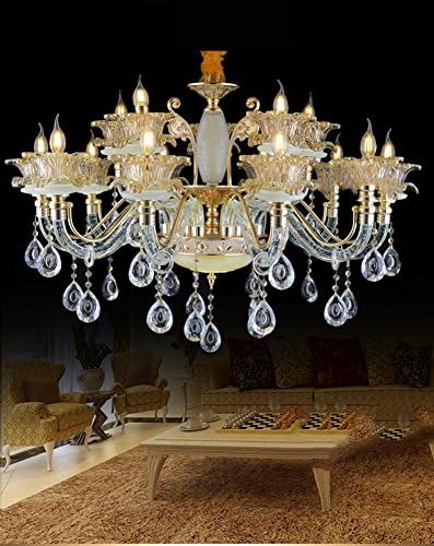 GCF European candle crystal lamp Stairs chandeliers Luminous LED Bubble tube Living Room Restaurant bedroom Crystal chandeliers, 15