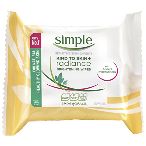 Simple Kind To Skin+ Radiance Brightening Wipe, 25 Wipes