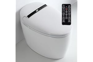 Nashi - Toilette japonaise | Toilette avec bidet | Ouverture automatique avec lumière et décharge d'eau | Citerne intégrée | Siège chauffant, eau chaude et séchage | WC intelligent | Eira New