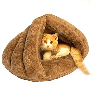 Pets Empire Pet Dog Cat Bed Warm House Sleeping Bag Sleep Zone for Puppy Cat Rabbit Small Animals Shearling Bed 1 Piece Color May Vary