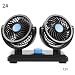 Produktbild mnoMINI 360 Grad Drehender Mini Ventilator Kleiner Autoventilator Leise Multikopfventilator mit Kraftvoller Wind Ventilator Kleiner Lüfter Ventilator für Fahren Unterwegs geeignet für alle Wägen