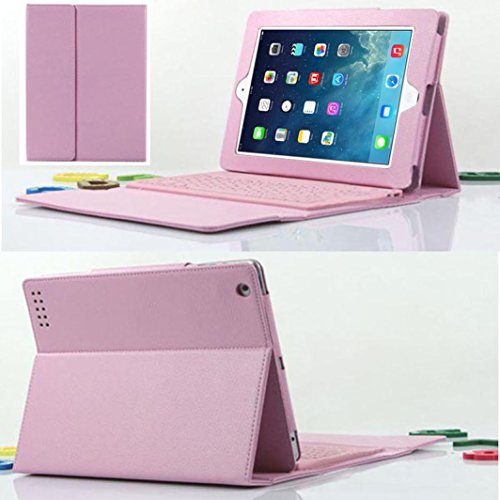 Preisvergleich Produktbild Kaiki Für iPad 2 3 4 Bluetooth Silikon Keyboard Stand Ledertasche Cover