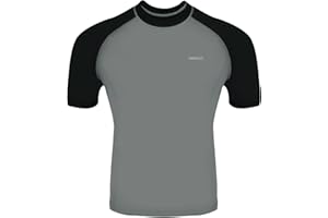 HMILES H.MILES Rash Guard Homme Manches Courtes Protection Solaire UV (UPF) 50+ Anti-UV Haut Surf Plage Natation Plongée T-Shirt Neoprene