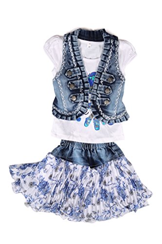 Arshia Fashions girls partywear Skirt top with Denim Jacket RS.999 (55.00% Off) - Amazon