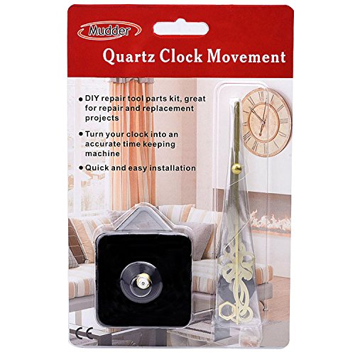 Mudder Quarz Uhrwerk Mechanismus Golden Zeiger Zifferblatte von Maximale 3/ 25 Zoll Dick, Gesamtschaft von 1/ 2 Zoll lang - 6