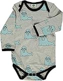 smafolk body sale Bio-Baumwolle Smafolk Body Langarm Allover Seehund Print Gr. 74