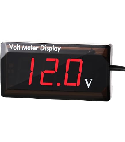 Kinstecks Voltmetro Per Moto 12V: Display LED Rosso, Monitor Batteria Auto, Facile Installazione