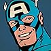 Produktbild Marvel Comics Captain America Nahaufnahmen 40 x 40 cm Leinwand Prints, Mehrfarbig